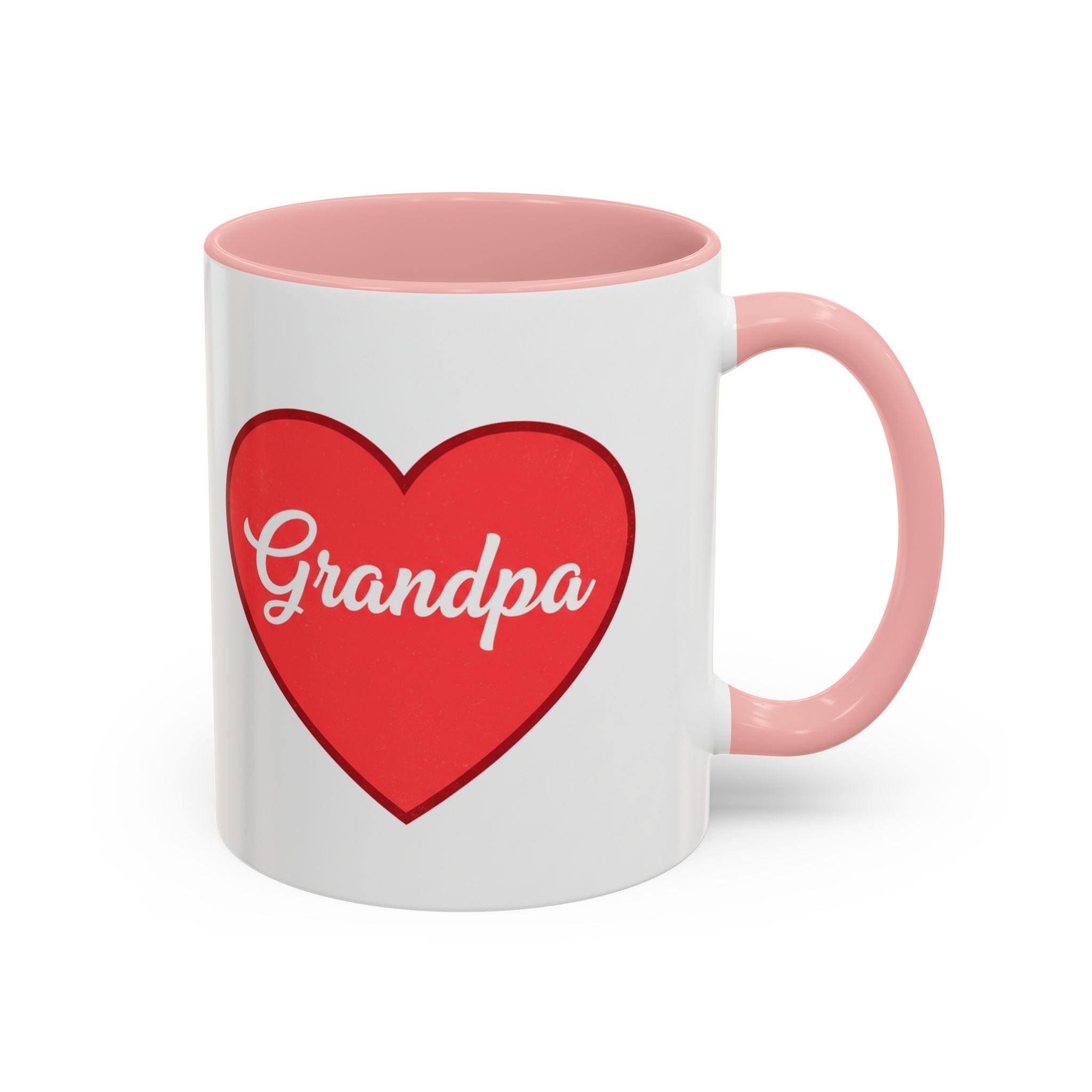 Grandpa Heart Accent Coffee Mug — 11/15oz Gift for Grandfather, Father’s Day & Birthday