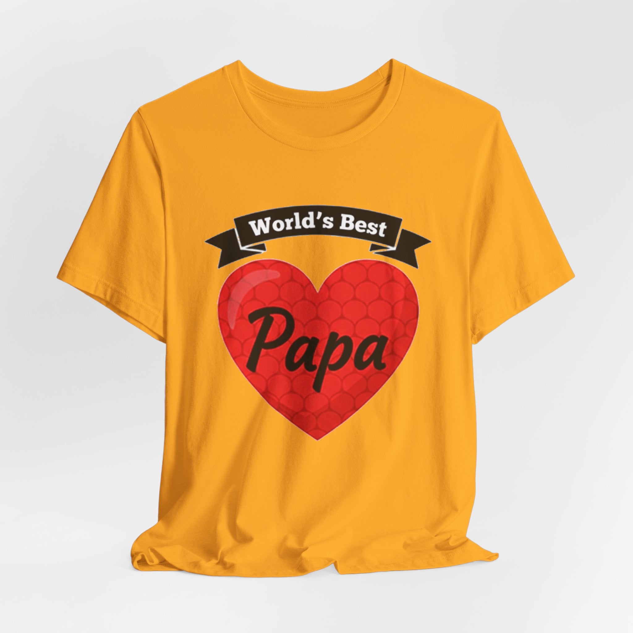 World's Best Papa Heart T-Shirt — Father's Day Gift Tee