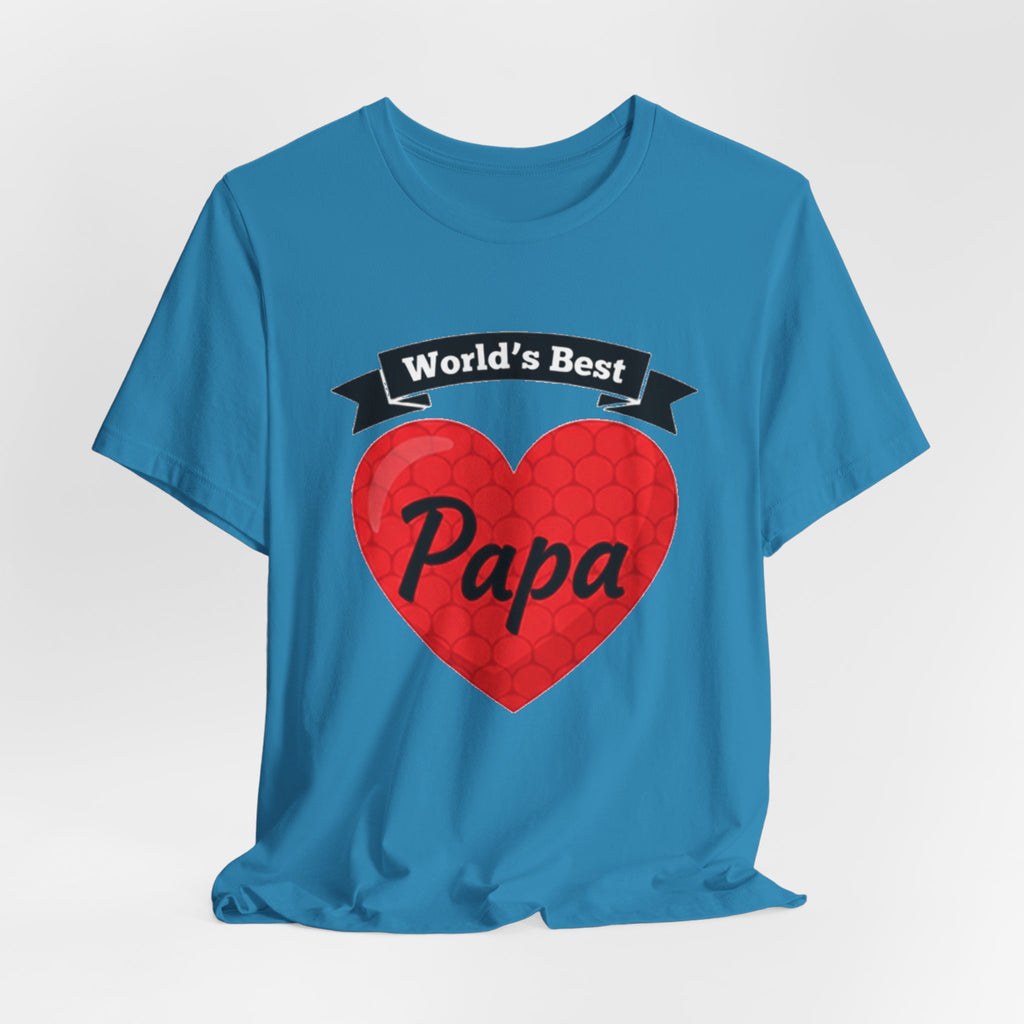 World's Best Papa Heart T-Shirt — Father's Day Gift Tee