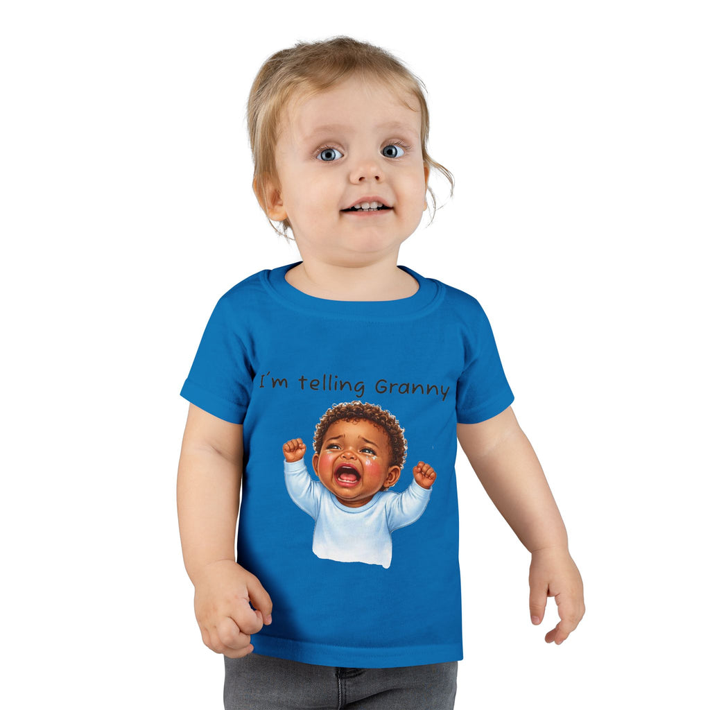 Toddler T-Shirt — Happy Baby Crying Face Graphic Tee (Cute Infant Emotion Shirt)
