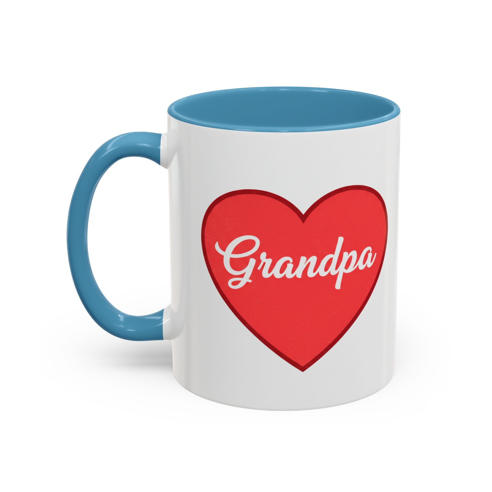 Grandpa Heart Accent Coffee Mug — 11/15oz Gift for Grandfather, Father’s Day & Birthday