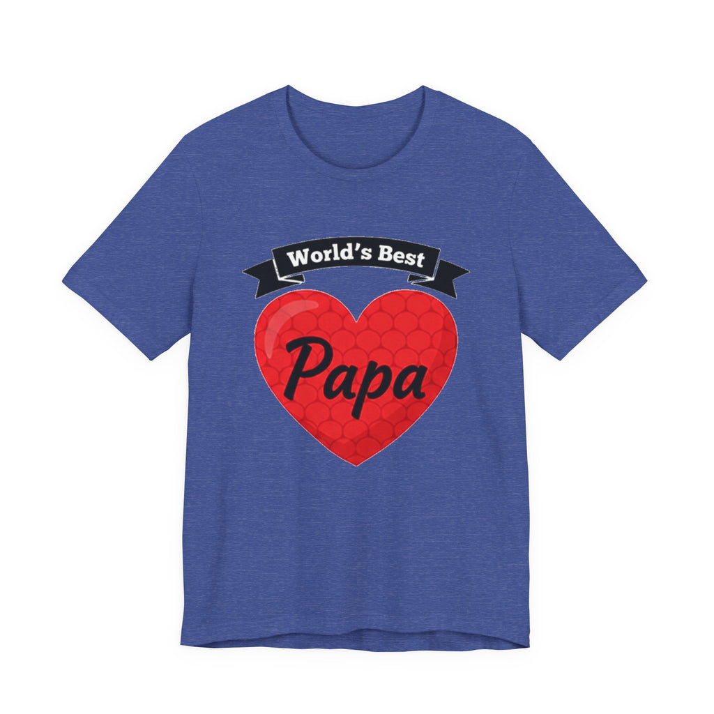 World's Best Papa Heart T-Shirt — Father's Day Gift Tee