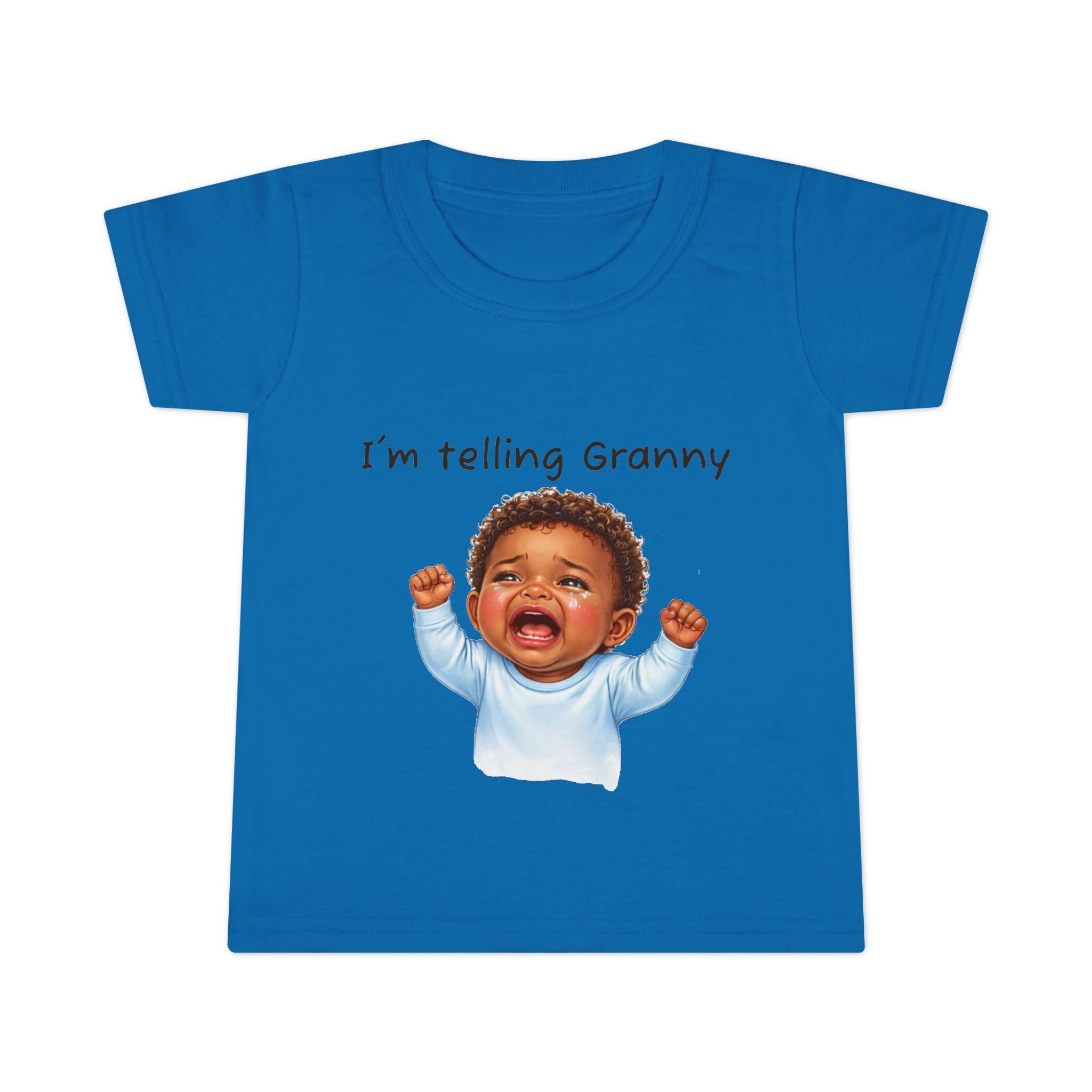 Toddler T-Shirt — Happy Baby Crying Face Graphic Tee (Cute Infant Emotion Shirt)