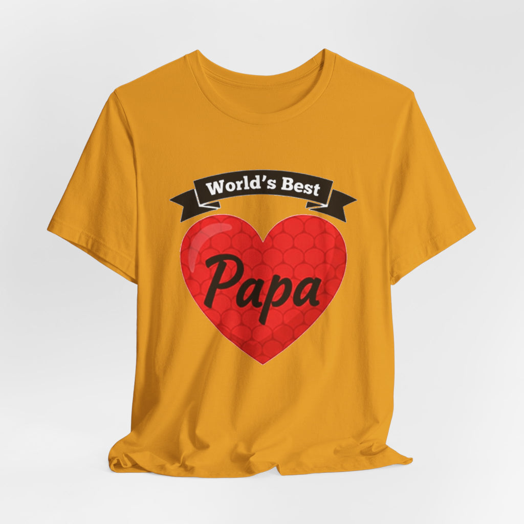 World's Best Papa Heart T-Shirt — Father's Day Gift Tee