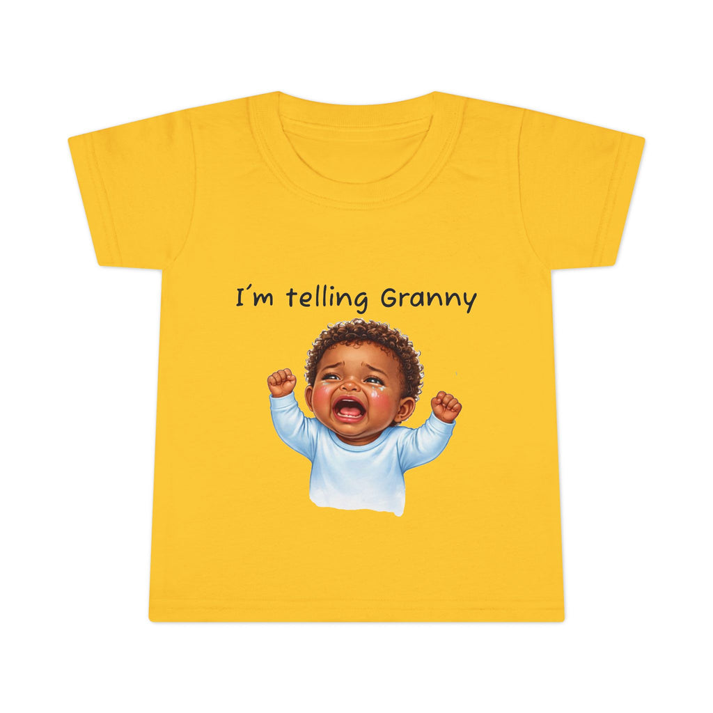 Toddler T-Shirt — Happy Baby Crying Face Graphic Tee (Cute Infant Emotion Shirt)
