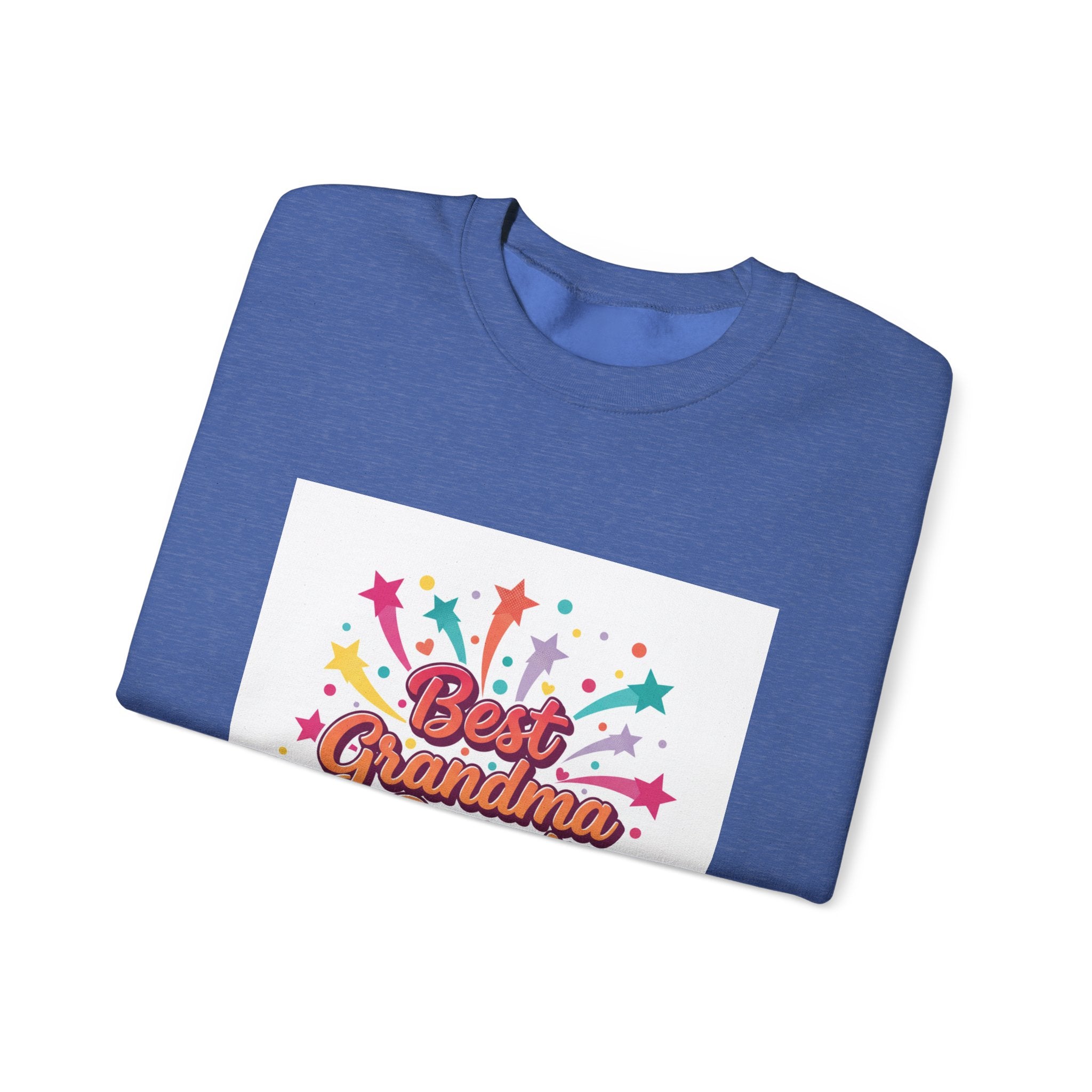 Best Grandma Ever Crewneck Sweatshirt | Retro Stars Grandma Shirt