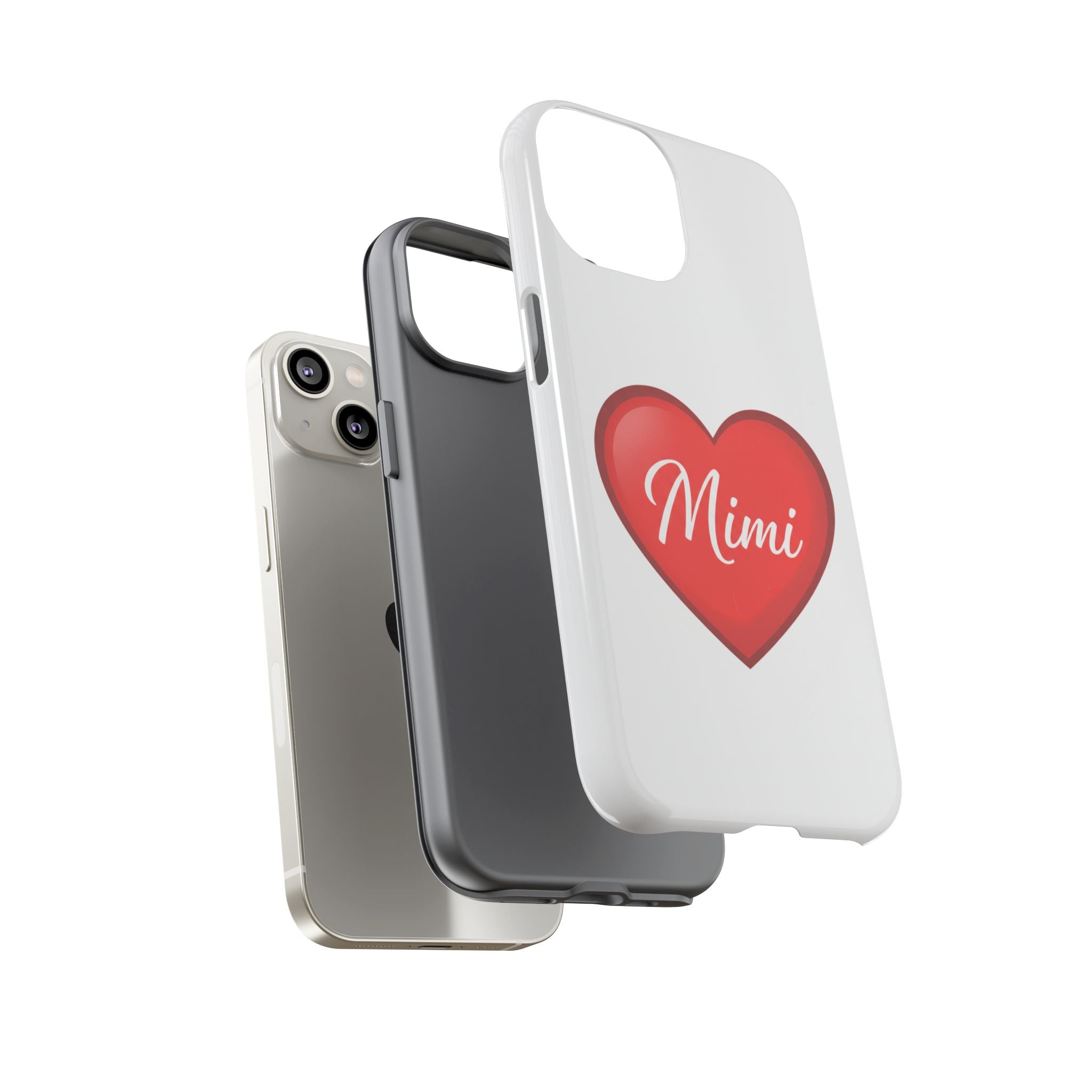 Mimi Heart Phone Case — Personalized Protective Phone Cover for Grandma, Mom & Loved Ones