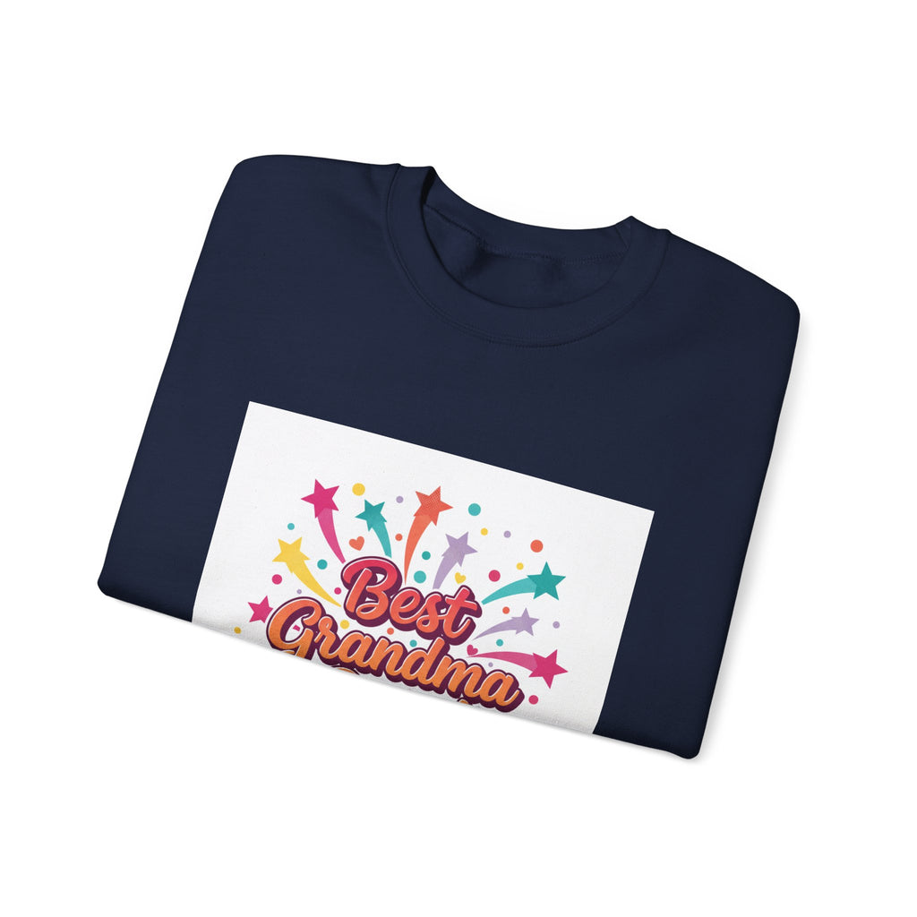 Best Grandma Ever Crewneck Sweatshirt | Retro Stars Grandma Shirt