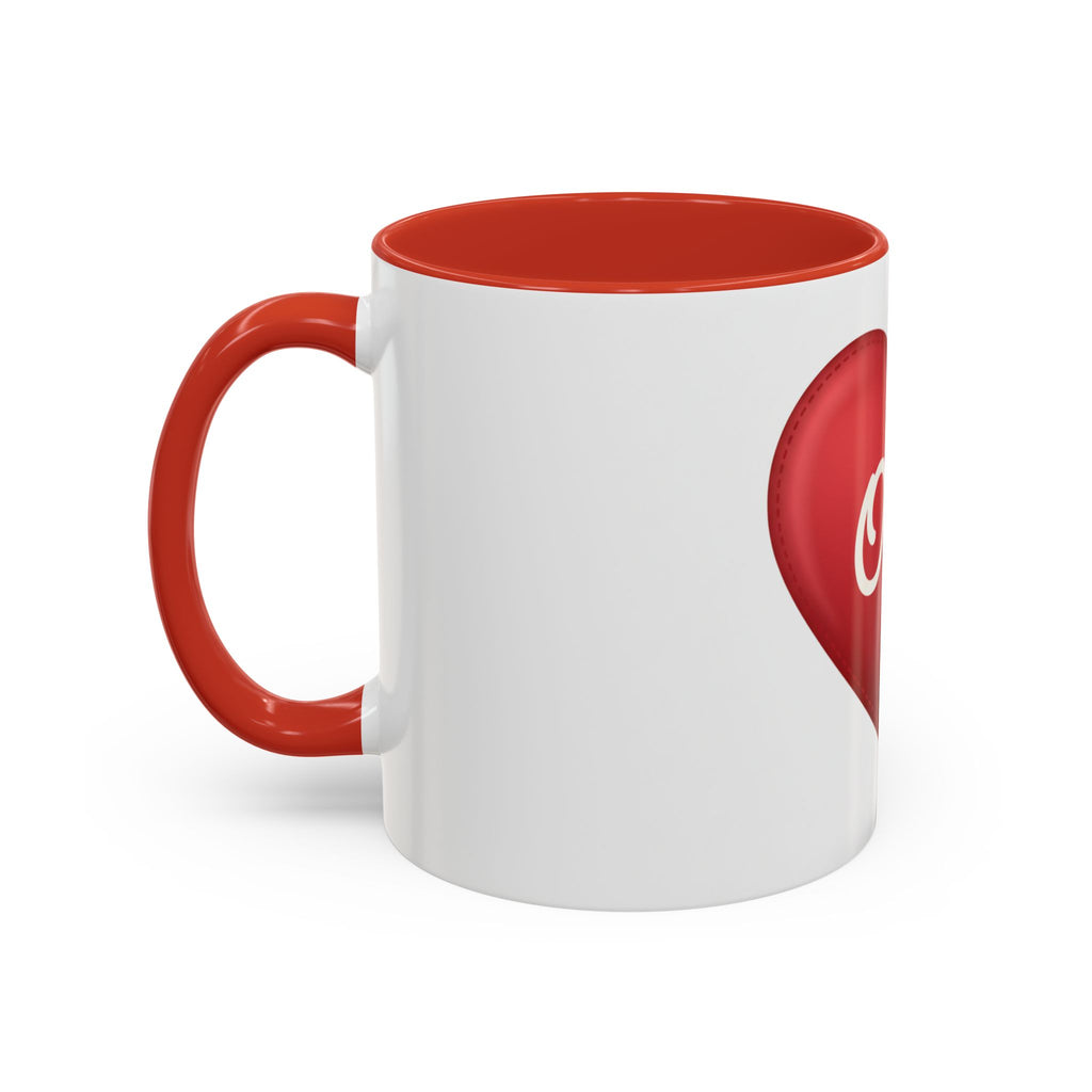 Opa Heart Coffee Mug – Accent Ceramic Mug for Grandpa, Father’s Day & Grandparent Gifts