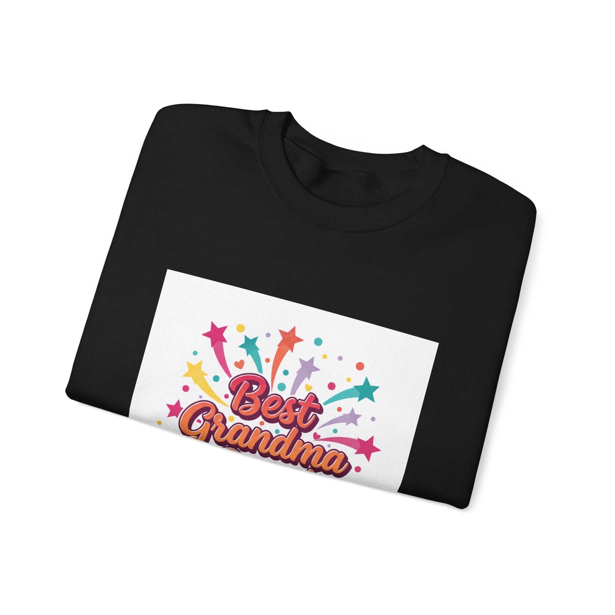 Best Grandma Ever Crewneck Sweatshirt | Retro Stars Grandma Shirt