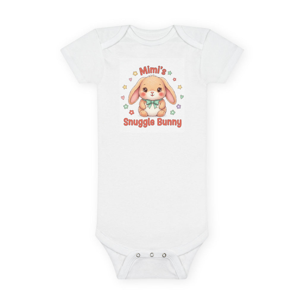 Mimi's Snuggle Bunny Baby Onesie, Cute Bunny Illustration | Mimi's Snuggle Bunny