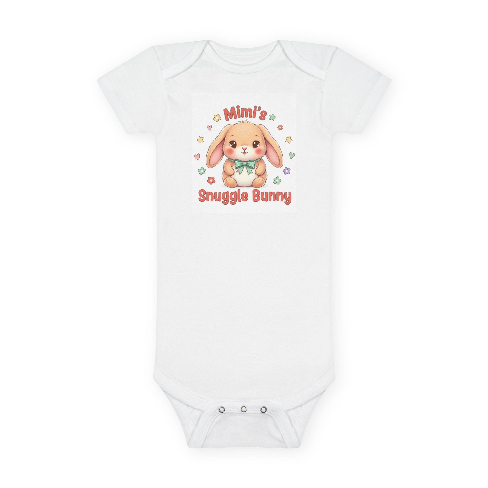 Mimi's Snuggle Bunny Baby Onesie, Cute Bunny Illustration | Mimi's Snuggle Bunny