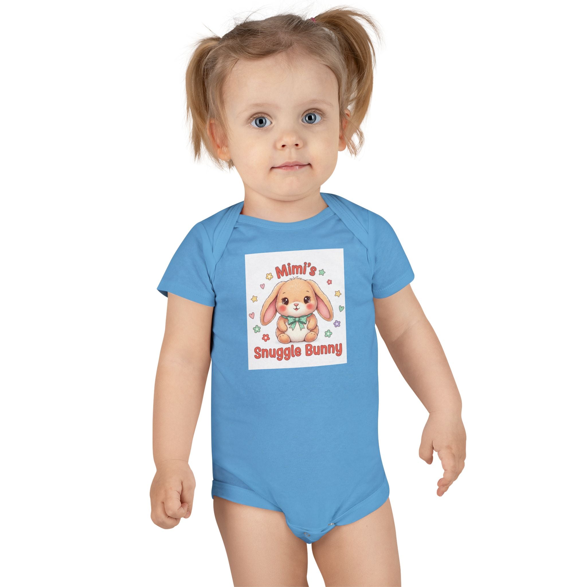 Mimi's Snuggle Bunny Baby Onesie, Cute Bunny Illustration | Mimi's Snuggle Bunny