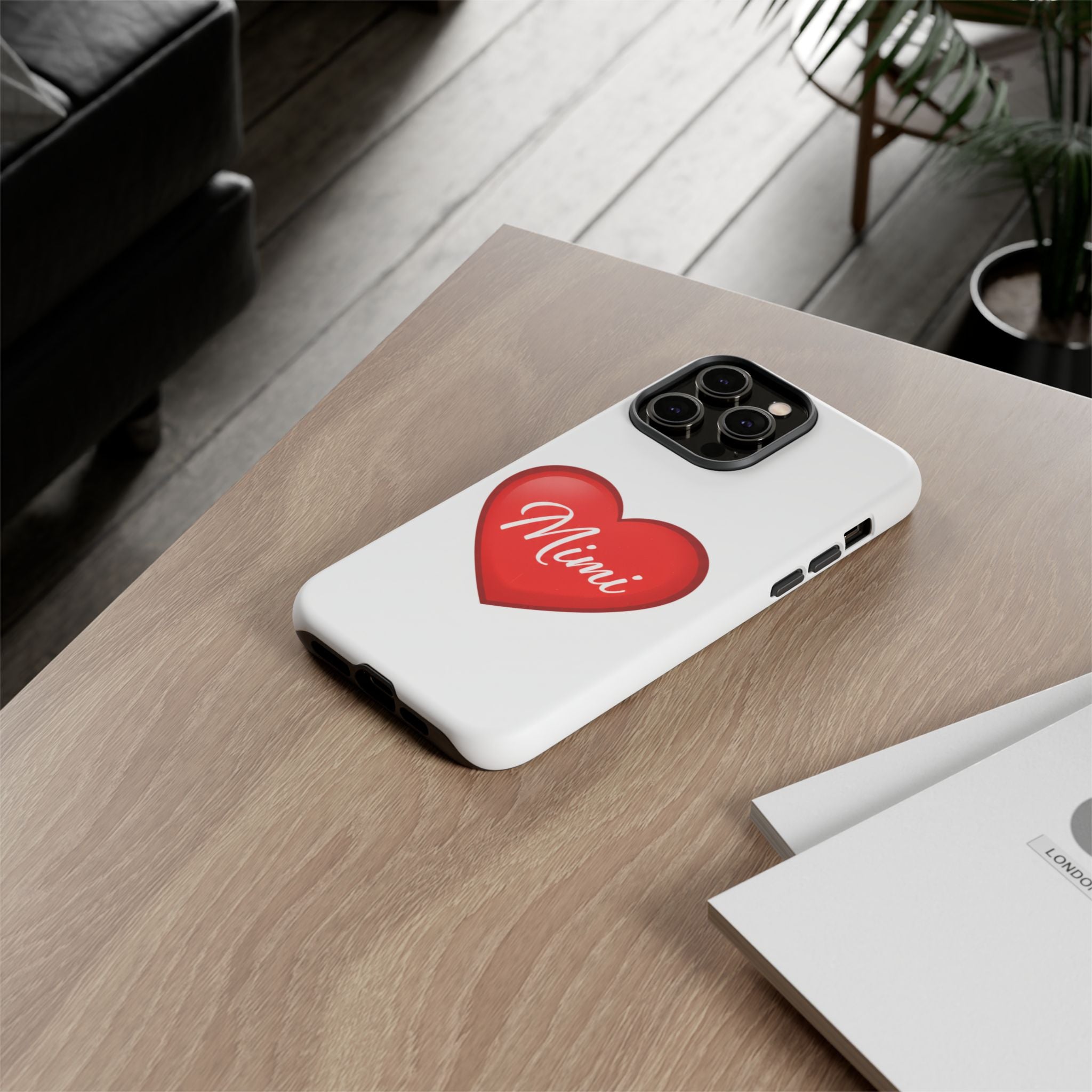 Mimi Heart Phone Case — Personalized Protective Phone Cover for Grandma, Mom & Loved Ones