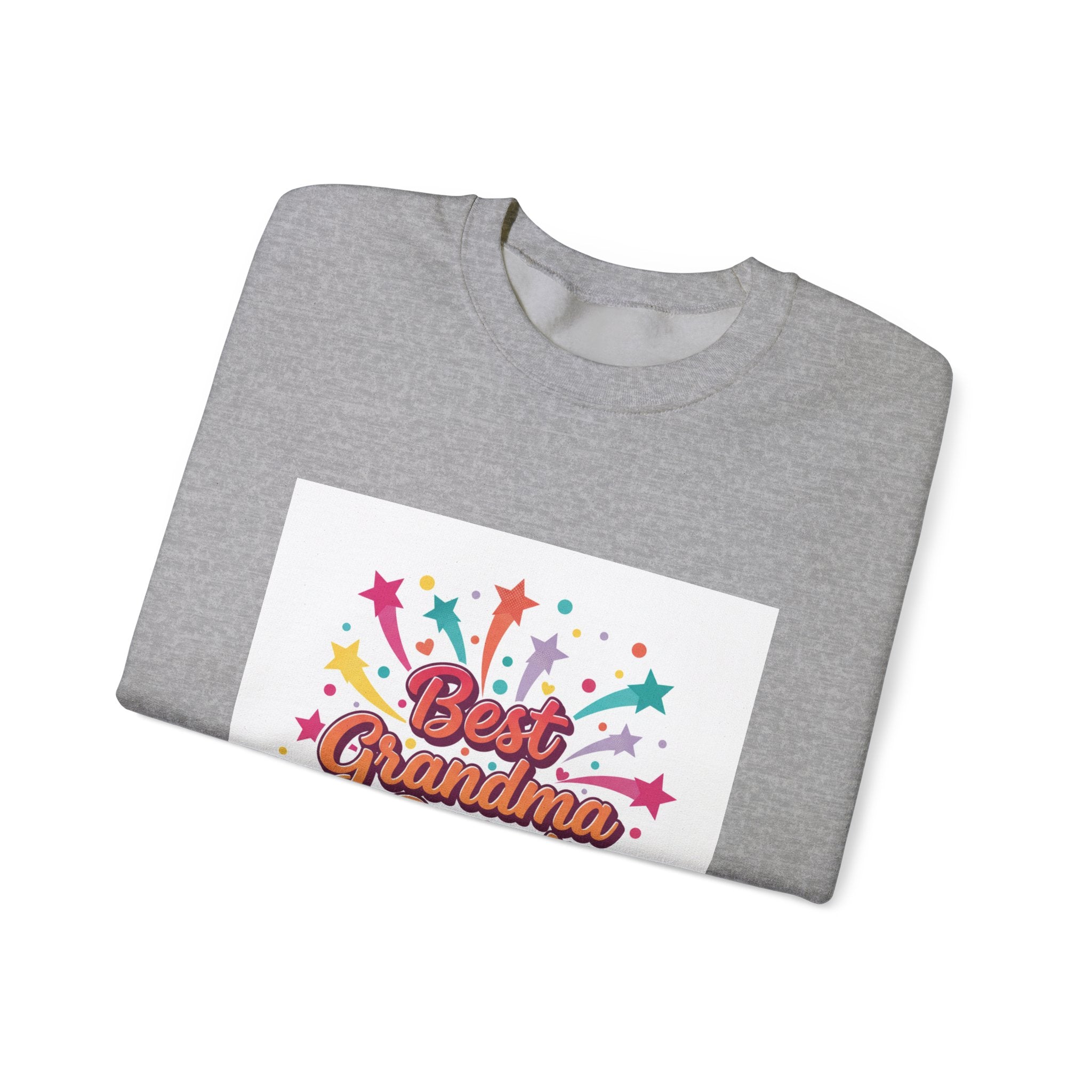 Best Grandma Ever Crewneck Sweatshirt | Retro Stars Grandma Shirt