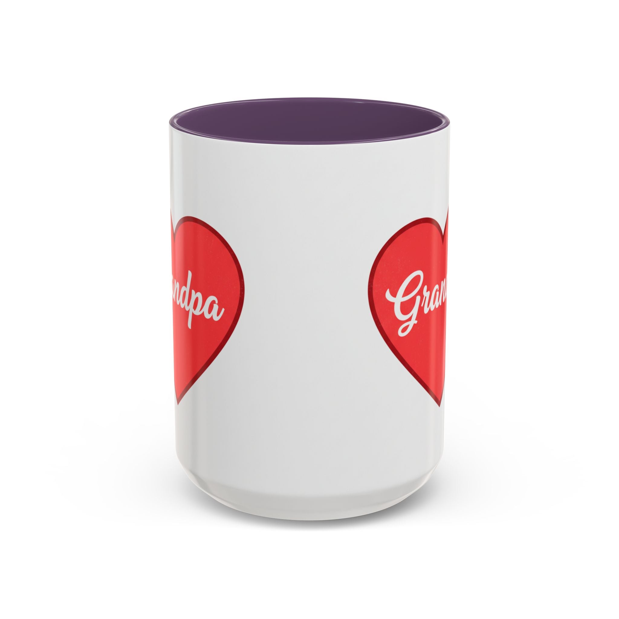Grandpa Heart Accent Coffee Mug — 11/15oz Gift for Grandfather, Father’s Day & Birthday