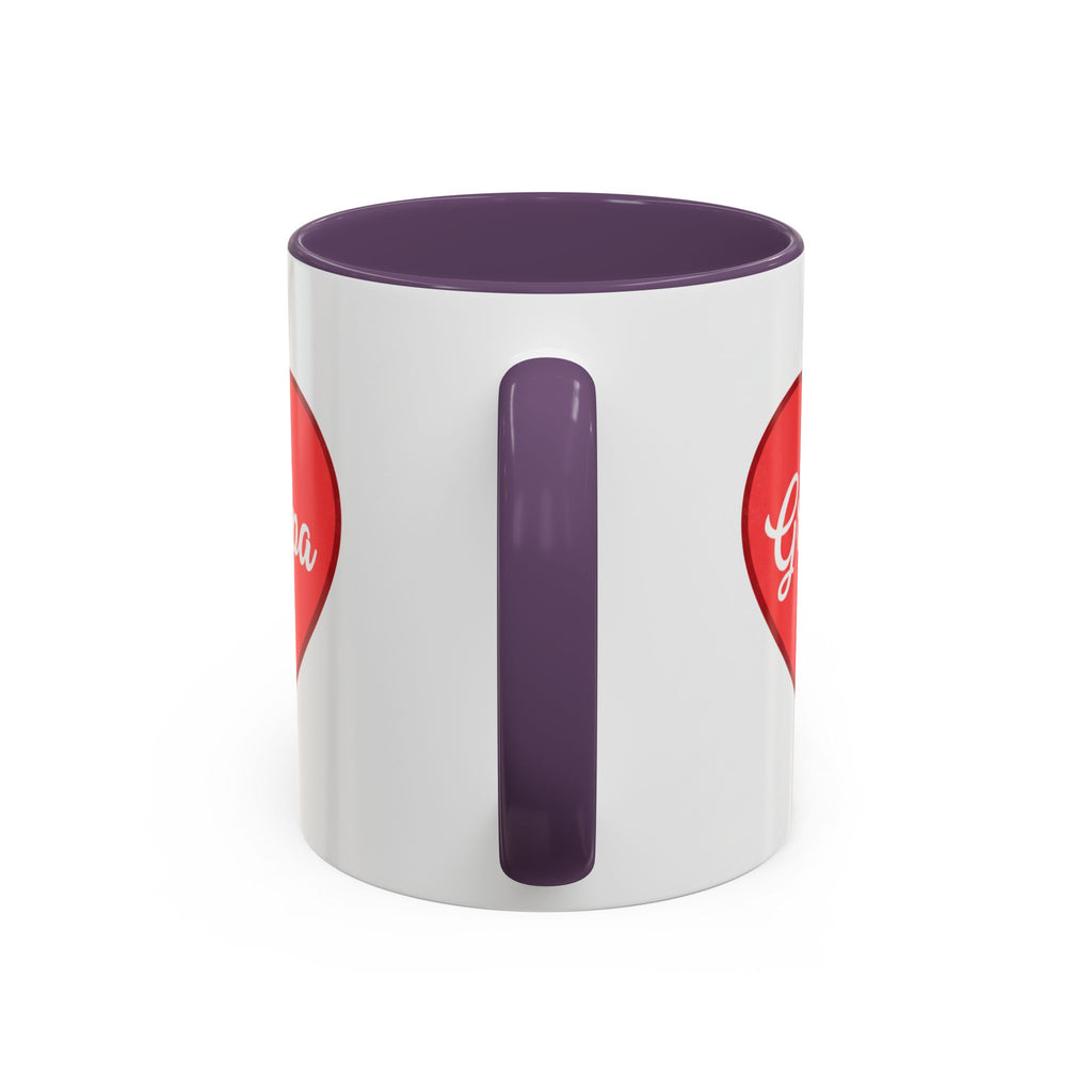 Grandpa Heart Accent Coffee Mug — 11/15oz Gift for Grandfather, Father’s Day & Birthday