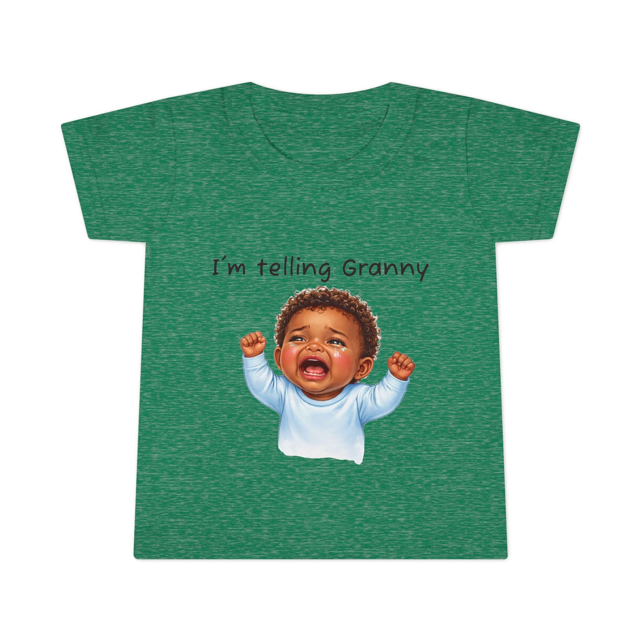 Toddler T-Shirt — Happy Baby Crying Face Graphic Tee (Cute Infant Emotion Shirt)