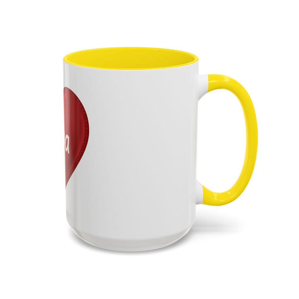 Opa Heart Coffee Mug – Accent Ceramic Mug for Grandpa, Father’s Day & Grandparent Gifts