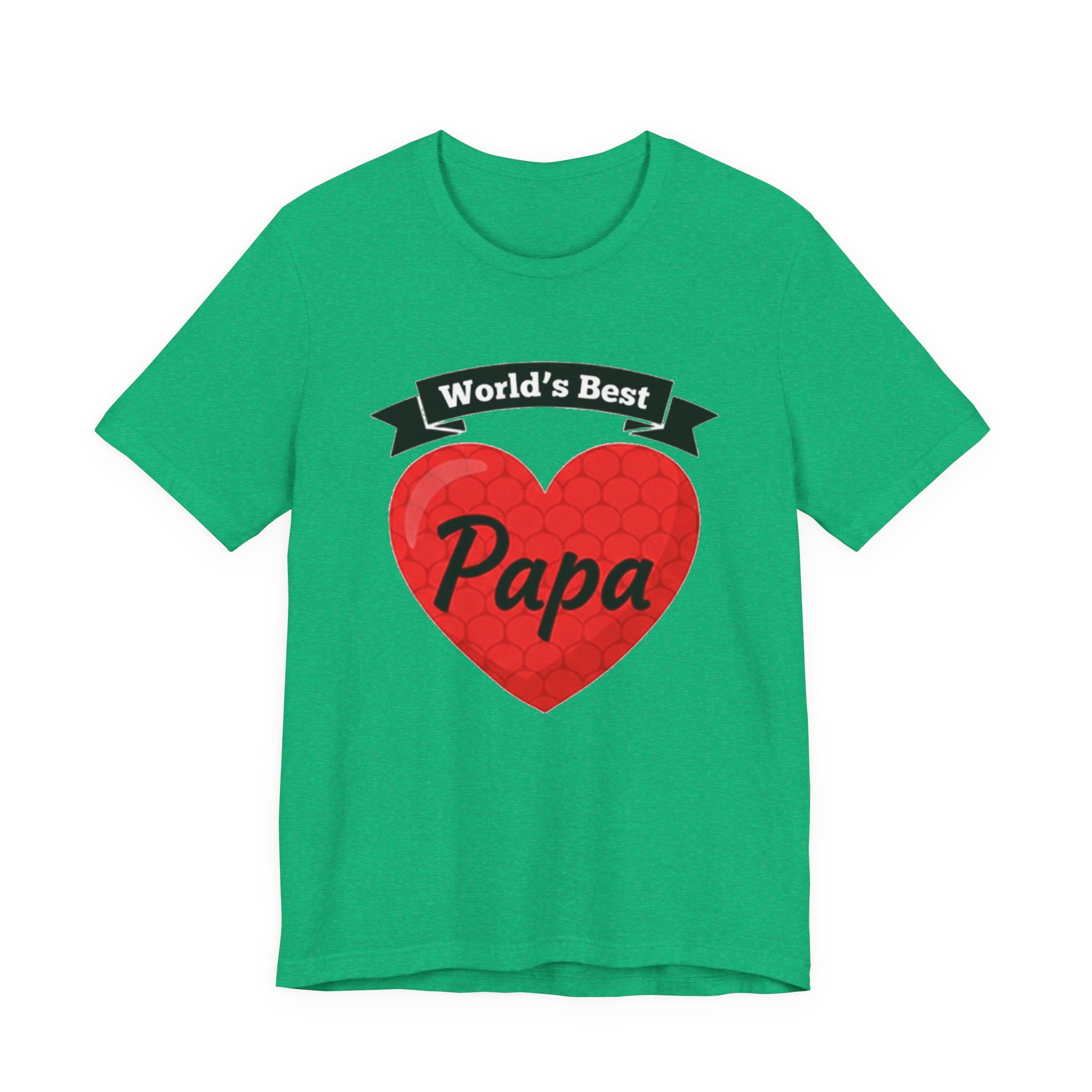 World's Best Papa Heart T-Shirt — Father's Day Gift Tee