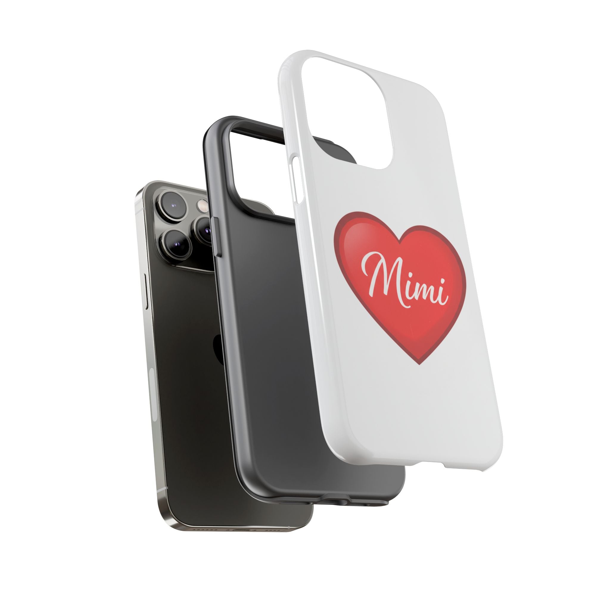 Mimi Heart Phone Case — Personalized Protective Phone Cover for Grandma, Mom & Loved Ones