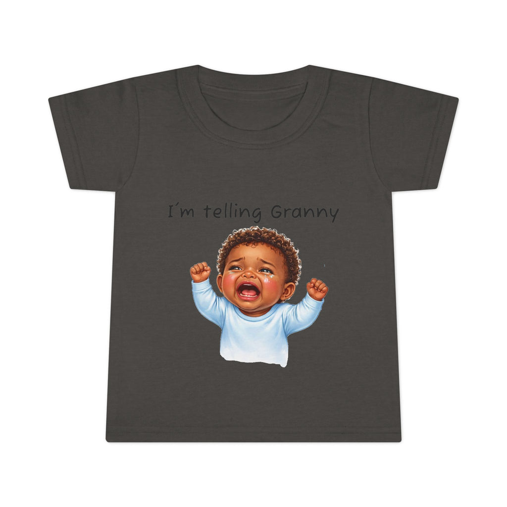 Toddler T-Shirt — Happy Baby Crying Face Graphic Tee (Cute Infant Emotion Shirt)