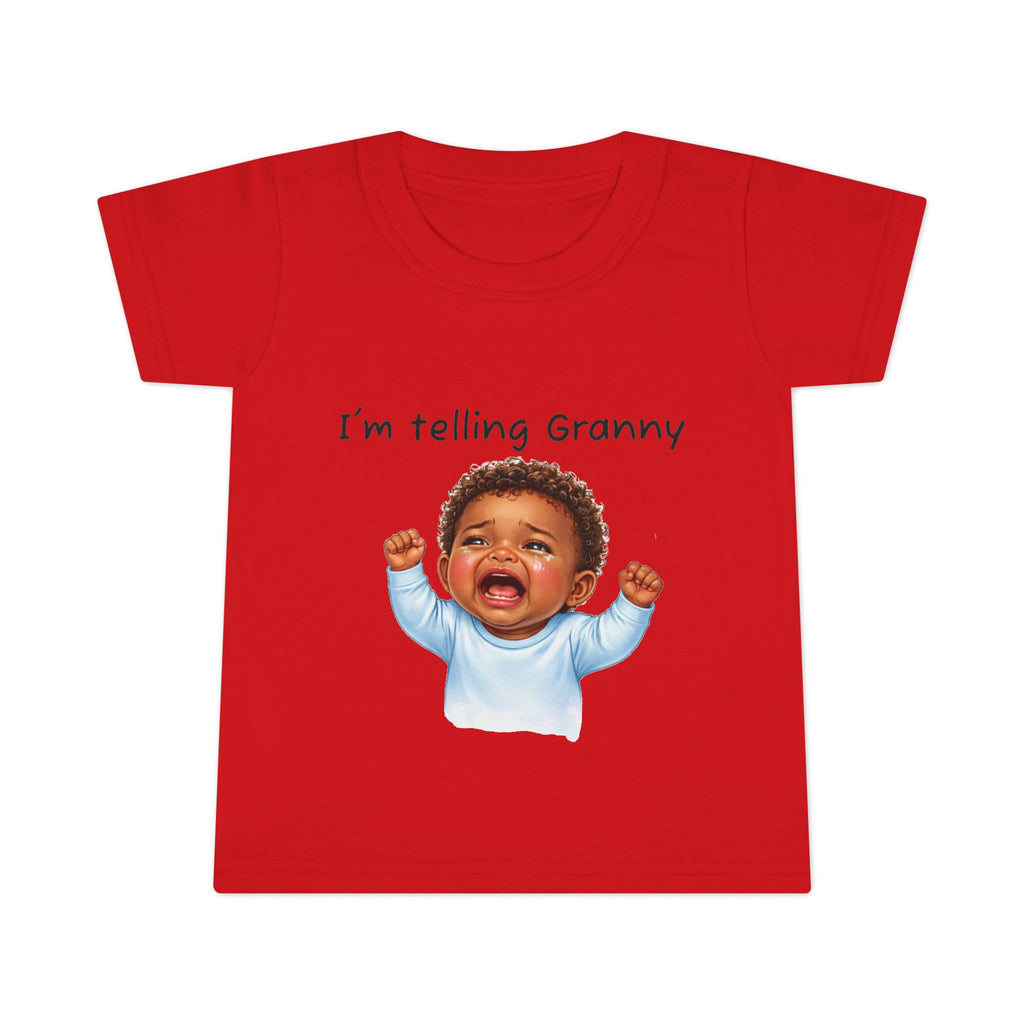 Toddler T-Shirt — Happy Baby Crying Face Graphic Tee (Cute Infant Emotion Shirt)