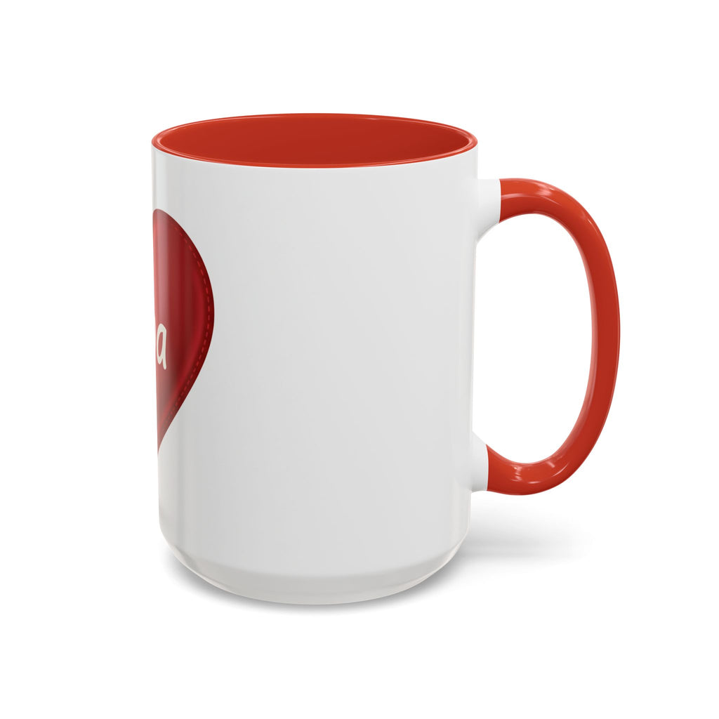 Opa Heart Coffee Mug – Accent Ceramic Mug for Grandpa, Father’s Day & Grandparent Gifts